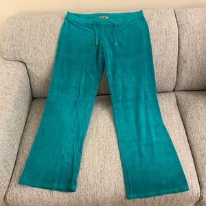 Juicy Couture vintage teal terrycloth sweat pants
